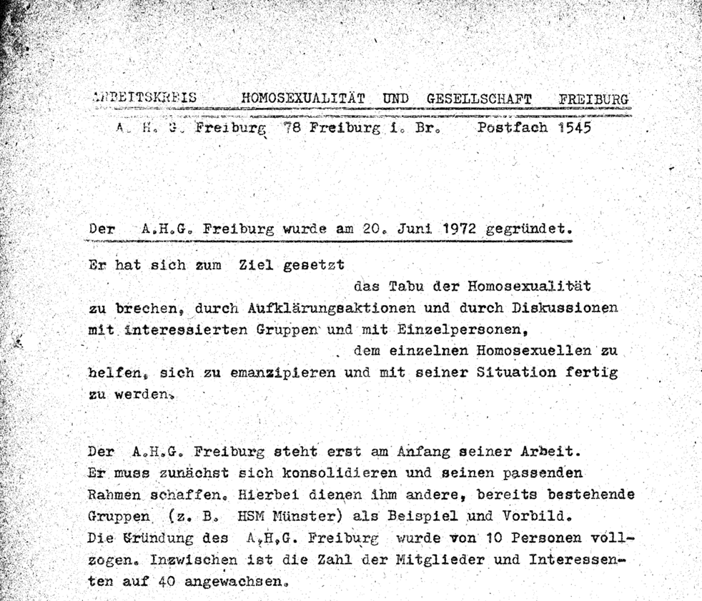 Foto eines maschinegeschriebenen Textes, s. Beitrag