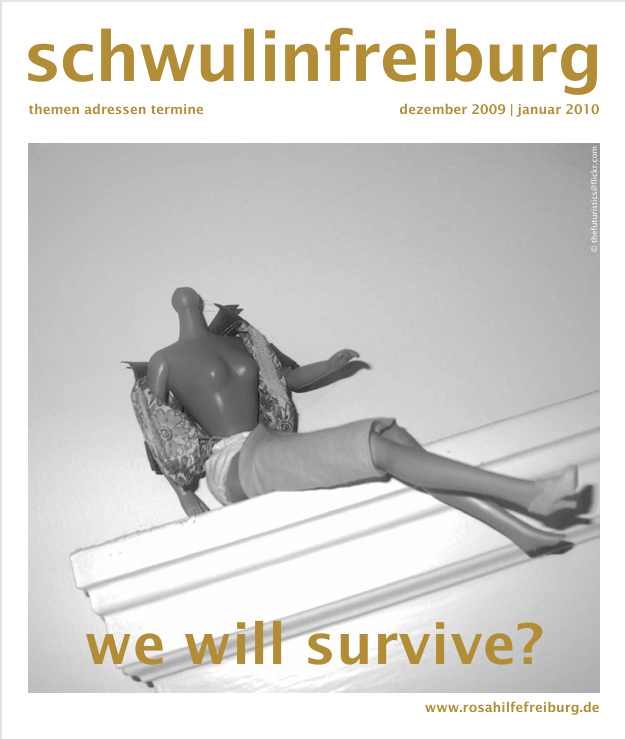 Titelblatt der Sif Ausgabe dez. 2009/ jan 2010, zeigt eine kopflose barbiepuppe und den Text: we will survive? in gelb