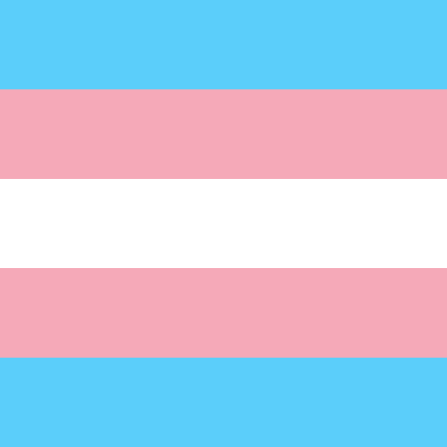 Quadrat in den transgender Farben, Blau, rosa und weiß